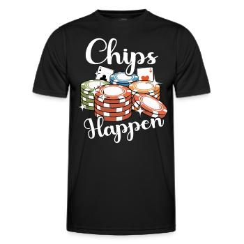 Poker Poker Players - Men's Functional T-Shirt - black - Front - AI Model Male 178 dark (178cm)