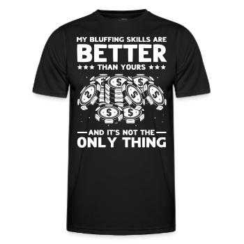 Poker Joueurs de poker - T-shirt sport Homme - noir - Devant - AI Model Male 178 dark (178cm)