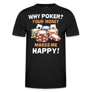 Poker Joueurs de poker - T-shirt sport Homme - noir - Devant - AI Model Male 178 dark (178cm)