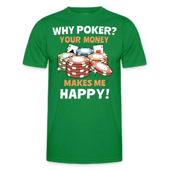 Poker Joueurs de poker - T-shirt sport Homme - vert - Devant - AI Model Male 178 dark (178cm)