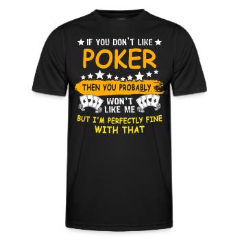 Poker Pokern - Männer Funktions-T-Shirt - Schwarz - Vorne - AI Model Male 178 dark (178cm)