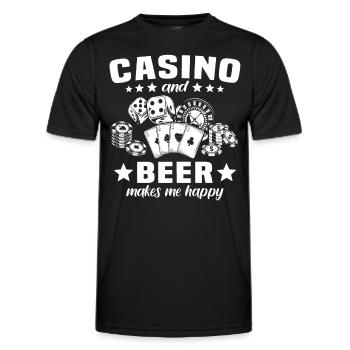 Casino Gambling - Men's Functional T-Shirt - black - Front - AI Model Male 178 dark (178cm)