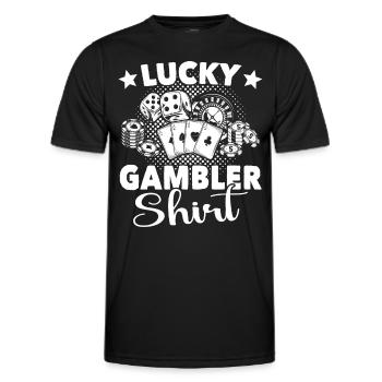 Casino Gambling - Men's Functional T-Shirt - black - Front - AI Model Male 178 dark (178cm)