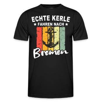Bremen Sprüche Bremer - Männer Funktions-T-Shirt - Schwarz - Vorne - AI Model Male 178 dark (178cm)