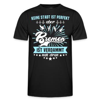 Bremen Sprüche Bremer - Männer Funktions-T-Shirt - Schwarz - Vorne - AI Model Male 178 dark (178cm)