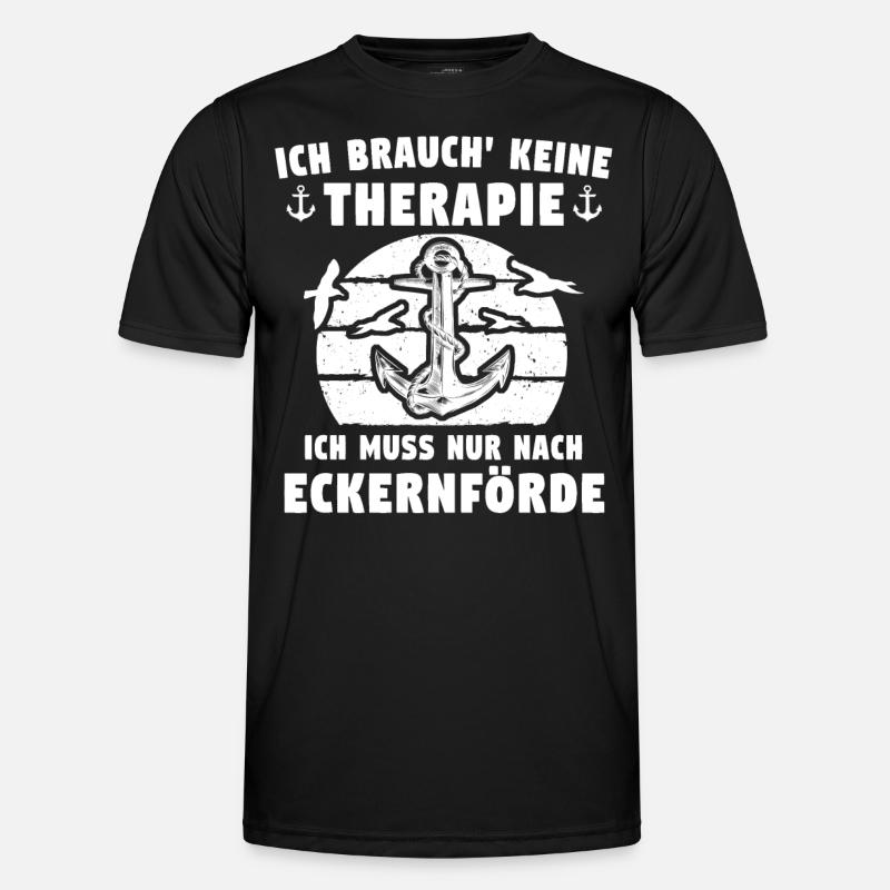 Eckernförde Eckernförder - Männer Funktions-T-Shirt - Schwarz
