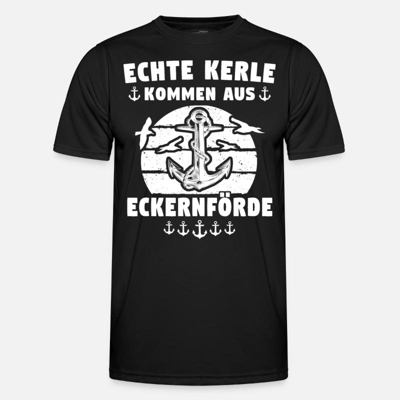 Eckernförde Sprüche Eckernförder Spruch - Männer Funktions-T-Shirt - Schwarz