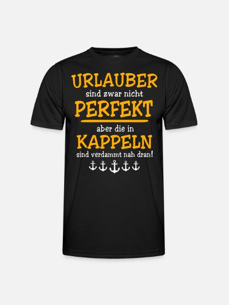 Kappeln Urlaub - Männer Funktions-T-Shirt - Schwarz