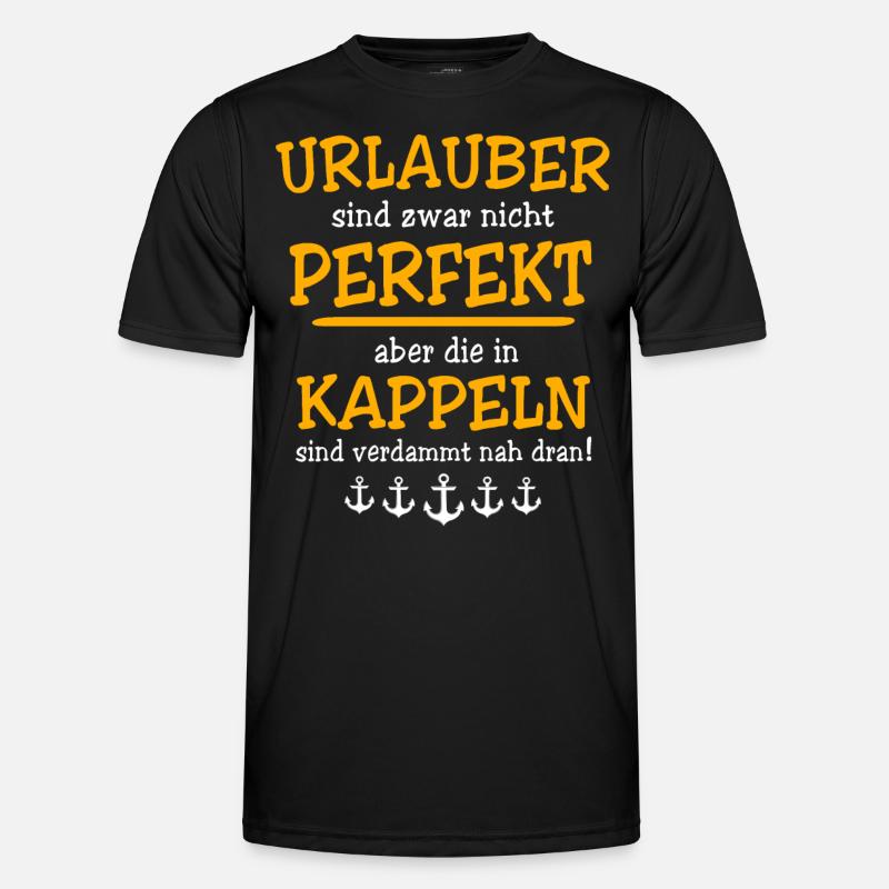 Kappeln Urlaub - Männer Funktions-T-Shirt - Schwarz