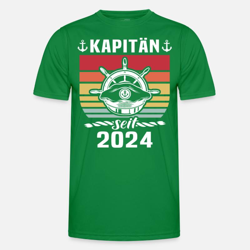 Kapitän Boot Bootsführerschein Männer Funktions-T-Shirt