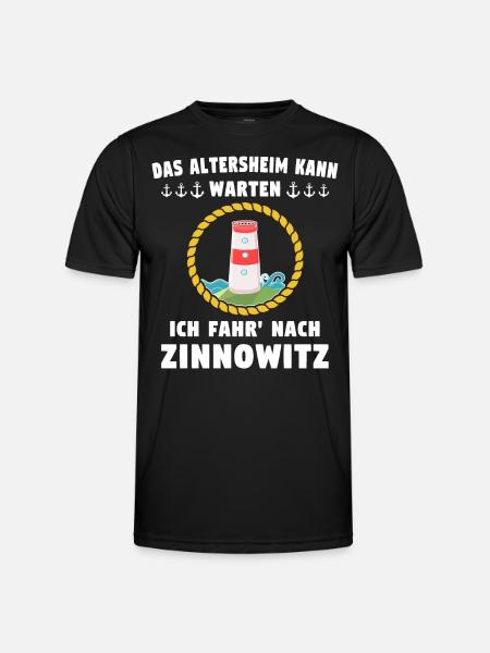 Zinnowitz Sprüche - Männer Funktions-T-Shirt - Schwarz