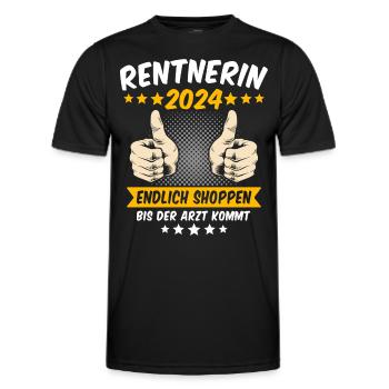 Rentnerin 2024 - Männer Funktions-T-Shirt - Schwarz - Vorne - AI Model Male 178 dark (178cm)