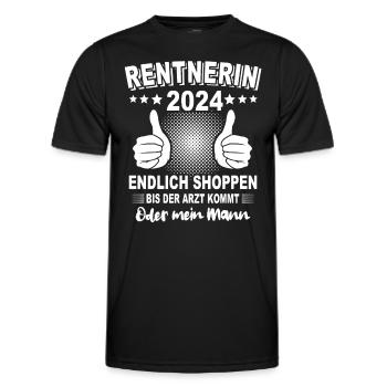 Rentnerin 2024 - Männer Funktions-T-Shirt - Schwarz - Vorne - AI Model Male 178 dark (178cm)