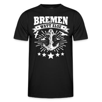 Bremen Sprüche Bremer - Männer Funktions-T-Shirt - Schwarz - Vorne - AI Model Male 178 dark (178cm)