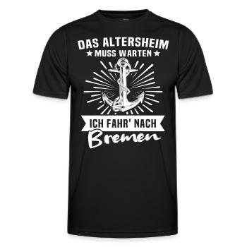 Bremen Sprüche Bremer - Männer Funktions-T-Shirt - Schwarz - Vorne - AI Model Male 178 dark (178cm)