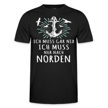 Norden Sprüche Nordener - Männer Funktions-T-Shirt - Schwarz - Vorne - AI Model Male 178 dark (178cm)