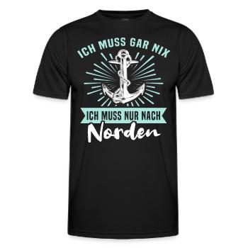Norden - Männer Funktions-T-Shirt - Schwarz - Vorne - AI Model Male 178 dark (178cm)