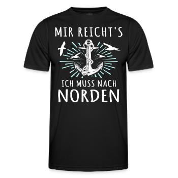Norden Sprüche Nordener - Männer Funktions-T-Shirt - Schwarz - Vorne - AI Model Male 178 dark (178cm)