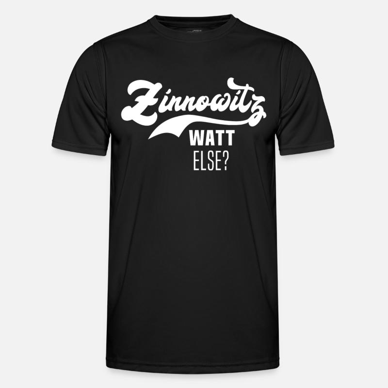 Zinnowitz Anker - Männer Funktions-T-Shirt - Schwarz