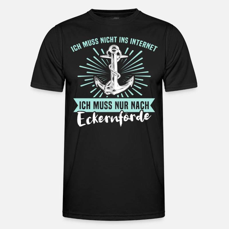 Eckernförde Eckernförder - Männer Funktions-T-Shirt - Schwarz