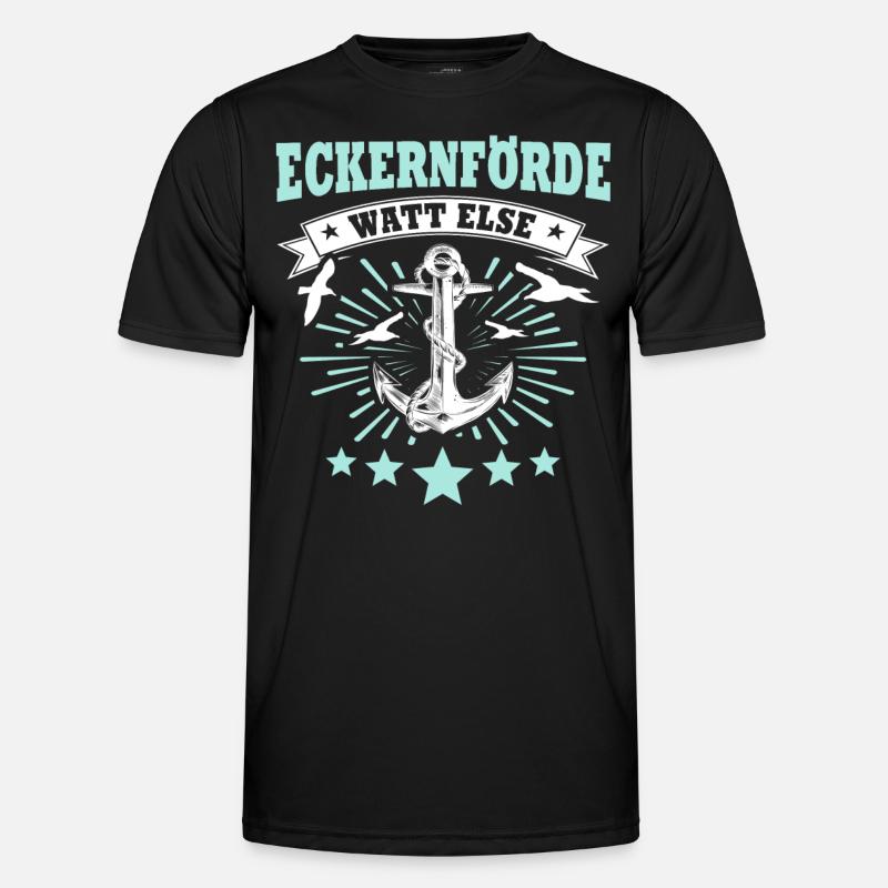 Eckernförde Eckernförder - Männer Funktions-T-Shirt - Schwarz