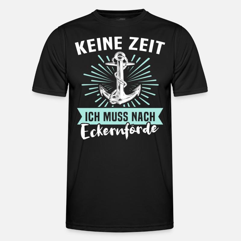 Eckernförde Eckernförder - Männer Funktions-T-Shirt - Schwarz