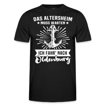 Oldenburg Oldenburger - Männer Funktions-T-Shirt - Schwarz - Vorne - AI Model Male 178 dark (178cm)