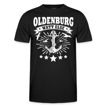 Oldenburg Oldenburger - Männer Funktions-T-Shirt - Schwarz - Vorne - AI Model Male 178 dark (178cm)