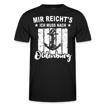 Oldenburg Oldenburger - Männer Funktions-T-Shirt - Schwarz - Vorne - AI Model Male 178 dark (178cm)