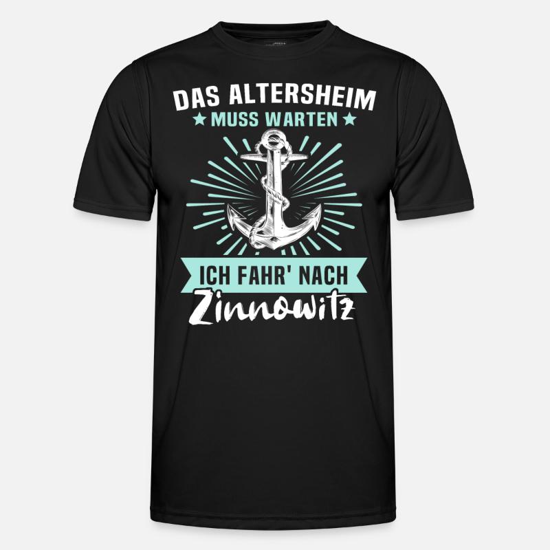 Zinnowitz Zinnowitzer - Männer Funktions-T-Shirt - Schwarz