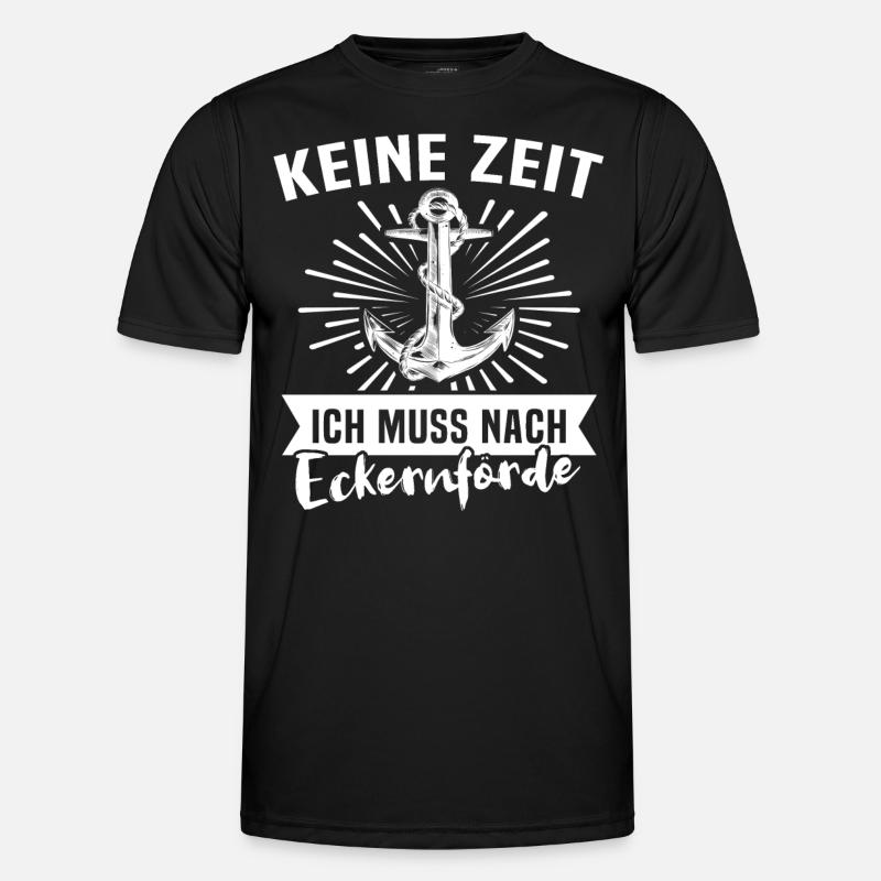 Eckernförde - Männer Funktions-T-Shirt - Schwarz