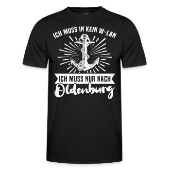 Oldenburg - Männer Funktions-T-Shirt - Schwarz - Vorne - AI Model Male 178 dark (178cm)
