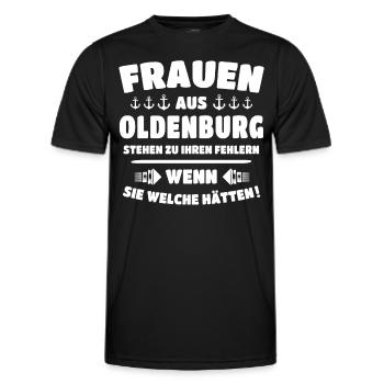 Oldenburg - Männer Funktions-T-Shirt - Schwarz - Vorne - AI Model Male 178 dark (178cm)