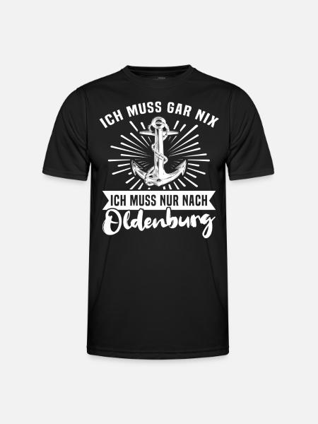 Oldenburg Sprüche - Männer Funktions-T-Shirt - Schwarz
