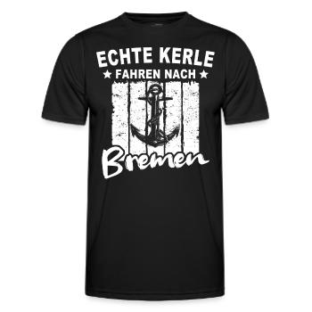 Bremen Bremer - Männer Funktions-T-Shirt - Schwarz - Vorne - AI Model Male 178 dark (178cm)