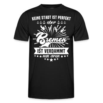 Bremen Bremer - Männer Funktions-T-Shirt - Schwarz - Vorne - AI Model Male 178 dark (178cm)