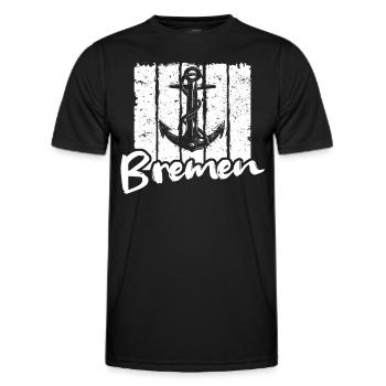 Bremen Bremer - Männer Funktions-T-Shirt - Schwarz - Vorne - AI Model Male 178 dark (178cm)
