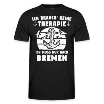 Bremen Bremer - Männer Funktions-T-Shirt - Schwarz - Vorne - AI Model Male 178 dark (178cm)
