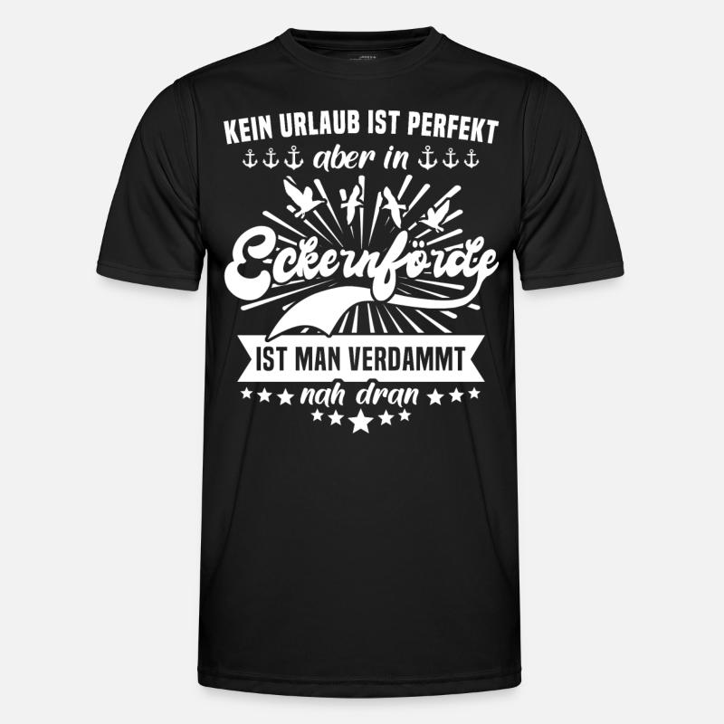 Eckernförde Eckernförder - Männer Funktions-T-Shirt - Schwarz