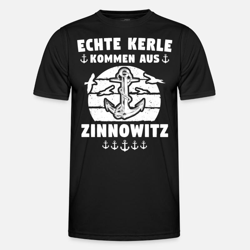 Zinnowitz - Männer Funktions-T-Shirt - Schwarz