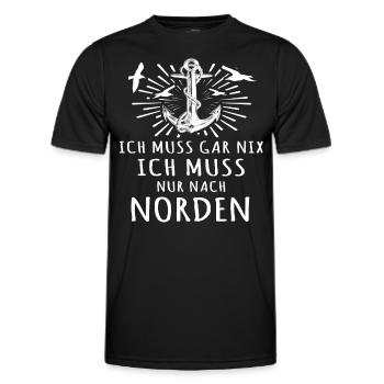 Norden Nordener Norddeutsche - Männer Funktions-T-Shirt - Schwarz - Vorne - AI Model Male 178 dark (178cm)