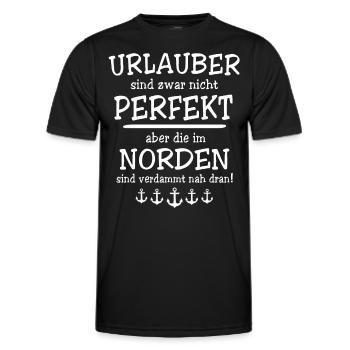 Norden Nordener Norddeutsche - Männer Funktions-T-Shirt - Schwarz - Vorne - AI Model Male 178 dark (178cm)