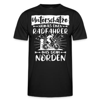 Norden Nordener Norddeutsche - Männer Funktions-T-Shirt - Schwarz - Vorne - AI Model Male 178 dark (178cm)