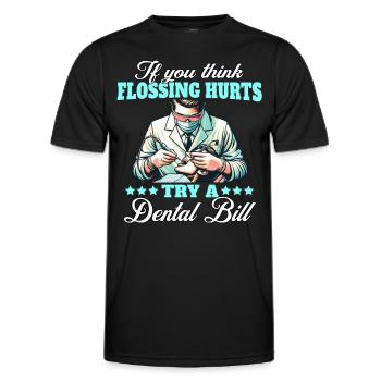 Dentiste Dentist - T-shirt sport Homme - noir - Devant - AI Model Male 178 dark (178cm)