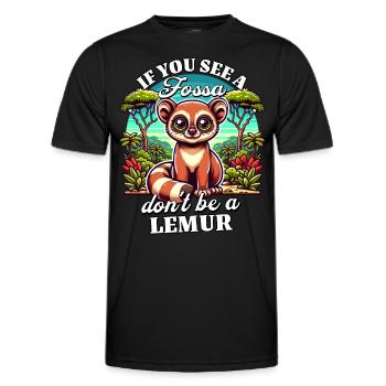 Fossa Madagascar Fossas - T-shirt sport Homme - noir - Devant - AI Model Male 178 dark (178cm)