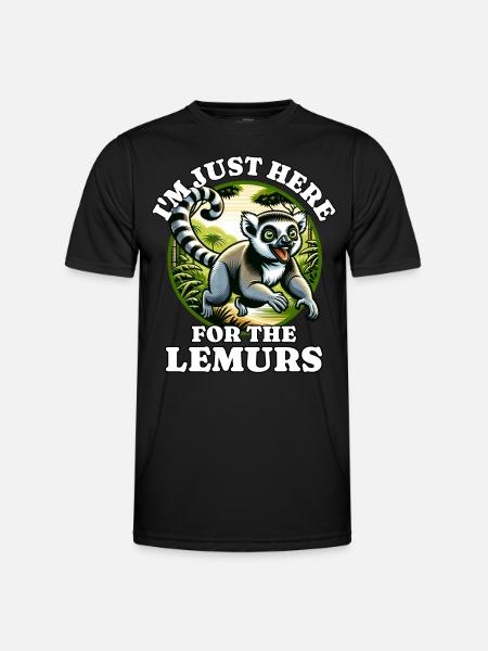 Lemur Madagascar Lemurs - Men's Functional T-Shirt - black