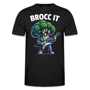 Brocoli - T-shirt sport Homme - noir - Devant - AI Model Male 178 dark (178cm)