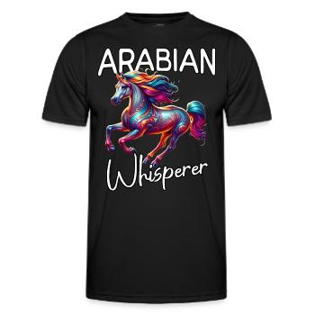 Arab Whisperer - Men's Functional T-Shirt - black - Front - AI Model Male 178 dark (178cm)