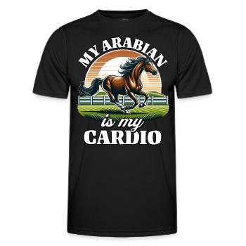 Araber Cardio - Männer Funktions-T-Shirt - Schwarz - Vorne - AI Model Male 178 dark (178cm)