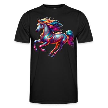 Araber Pferd Reiter - Männer Funktions-T-Shirt - Schwarz - Vorne - AI Model Male 178 dark (178cm)